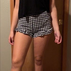 Checkered booty shorts